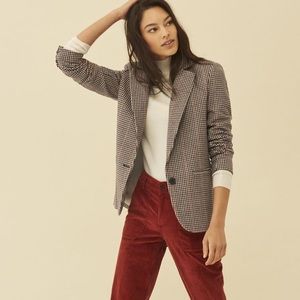 Ba&sh peto wool plaid blazer jacket